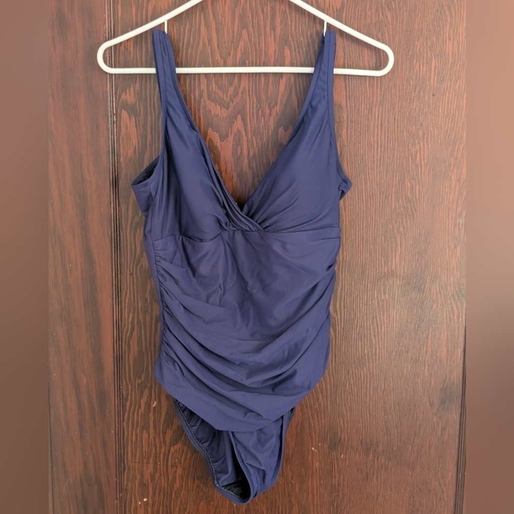 Trimshaper shapewear one Piece swimsuit size 14 Purple